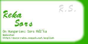 reka sors business card